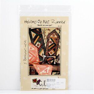 Quilting Patterns, Holiday or Not, Table Runner, 13 X 50 Inches, Five Appliqués